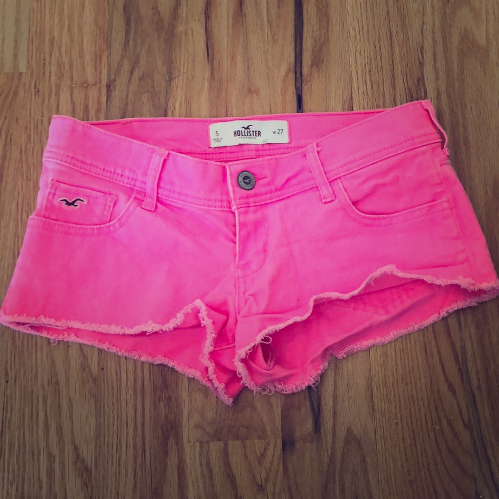 Hot Pink Hollister Jean Shorts